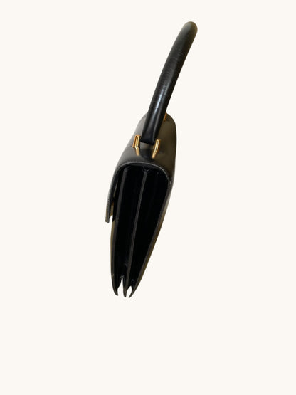 Hermes Vintage Handbag in Black Box Calf Leather