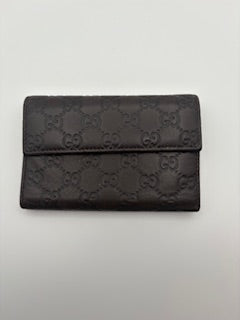 Gucci Black Sima Tri-Fold Wallet