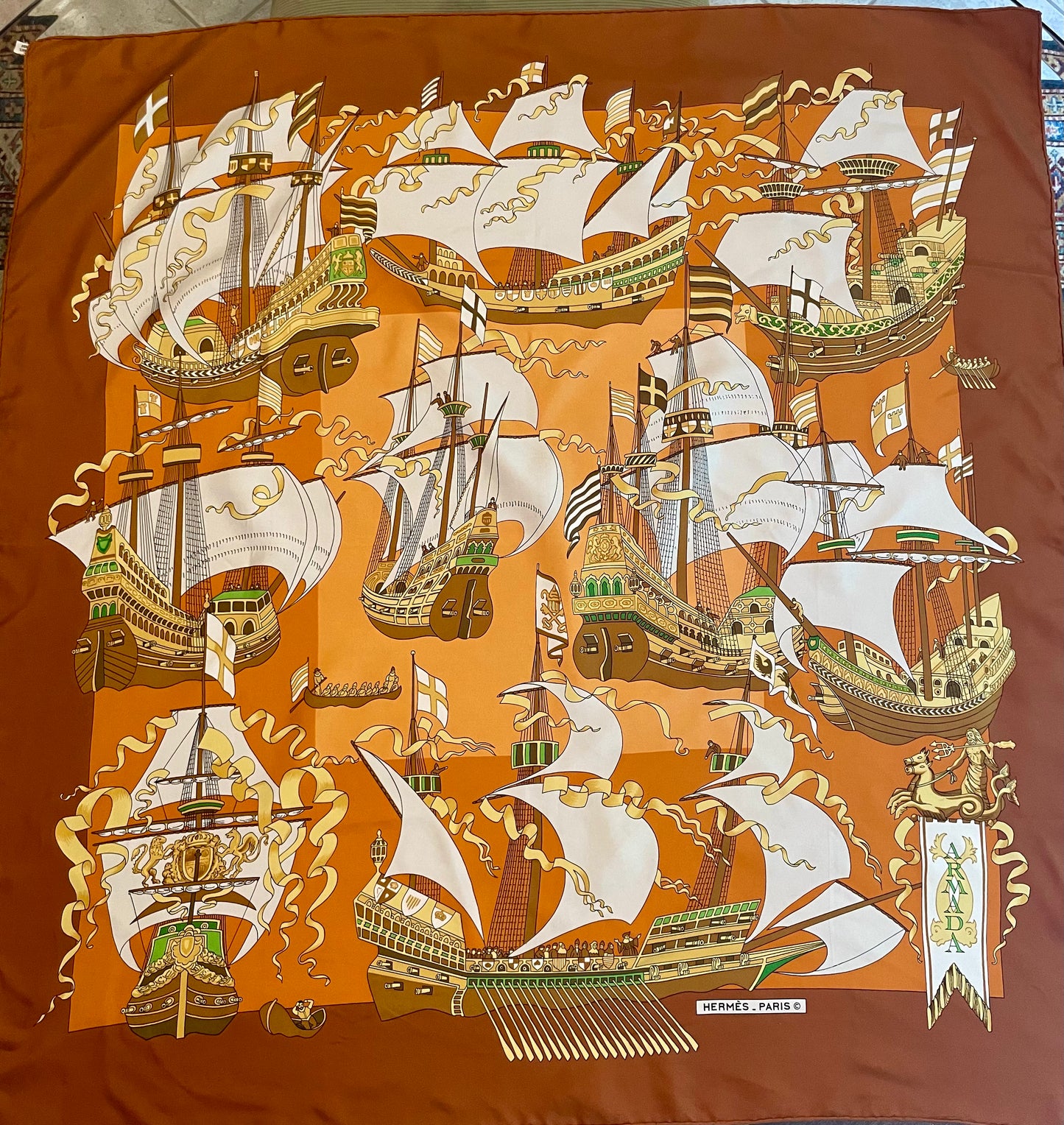 Hermes "Armada" Silk Scarf | 90