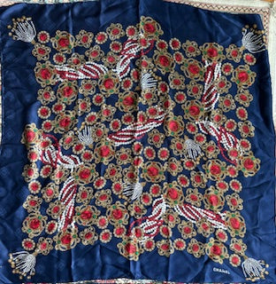 Vintage Scarf Gripoa Pattern Multicolor