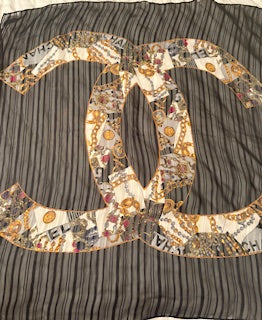 CHANEL Jeweled CC scarf